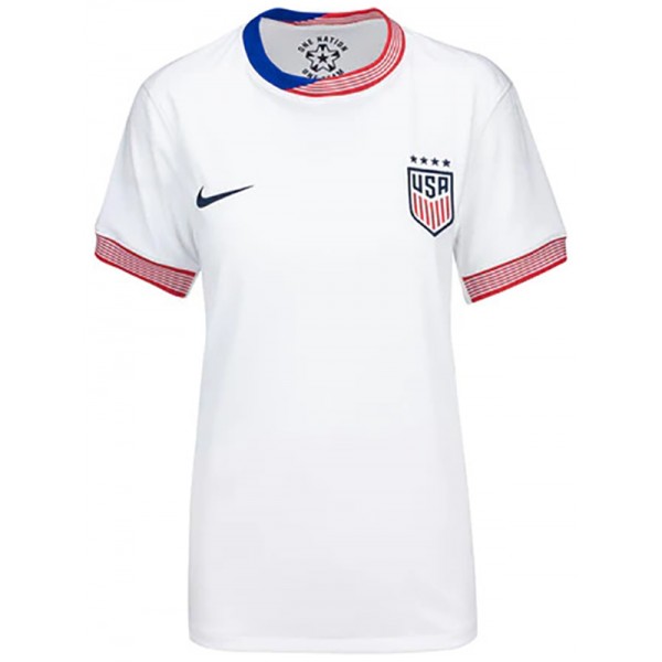 USA maillot de football féminin à domicile kit de football pour femmes premier vêtement de sport uniforme de football hauts chemise de sport 2024-2025